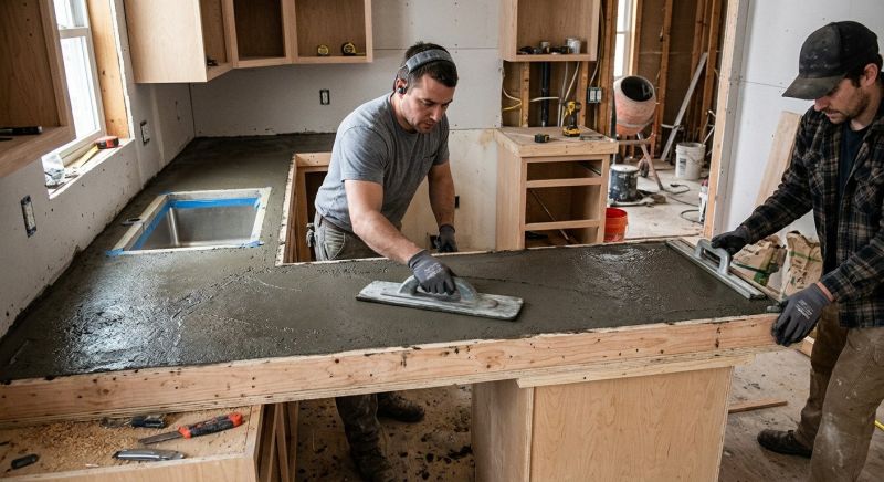 Concrete Counter Installation in Napa, CA