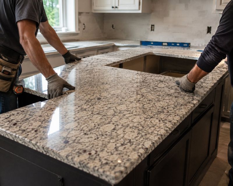 Granite Slab Installation in Santa Rosa, CA