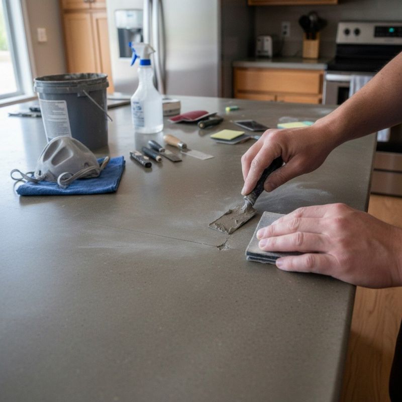 Poured Countertop Installation in Napa, CA